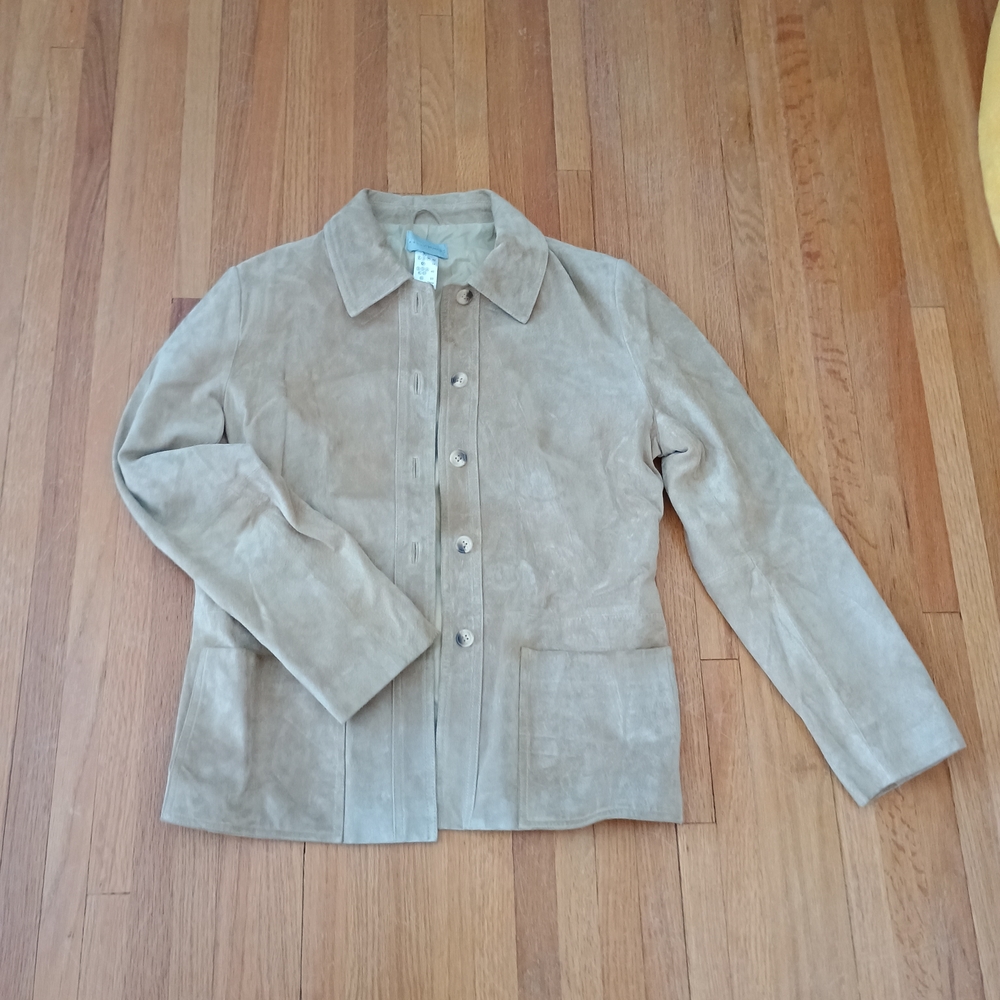 Laura Clement Tan Suede Blazer Jacket
